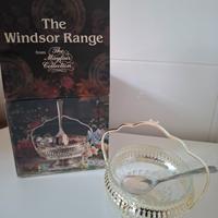 Zuccheriera vintage placcata argento e cristallo d