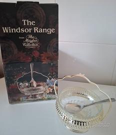 Zuccheriera vintage placcata argento e cristallo d