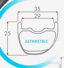 Ruota carbonio mtb 29