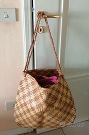 Borsa di paglia vintage anni 90