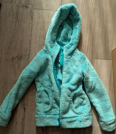 Pile montagna per bambina con cappuccio e ZIP