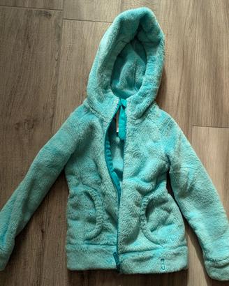 Pile montagna per bambina con cappuccio e ZIP