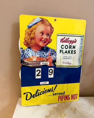 VINTAGE anni 90 - Calendario perpetuo Kellogg's