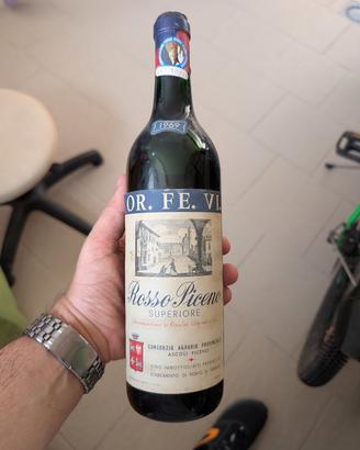 Bottiglia di vino vintage Rosso Piceno