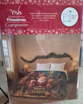copripiumino matrimoniale natale +2 federe 