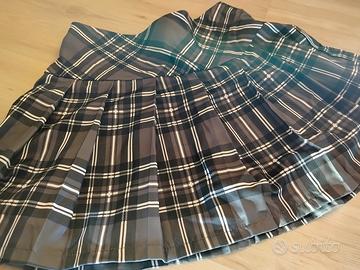 Gonna a pieghe scozzese 