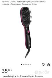 NUOVA Rowenta spazzola elettrica lisciante termica