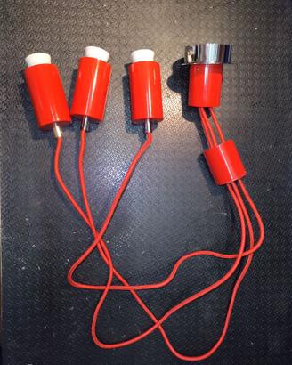 Lampadario Rosso 3 Luci