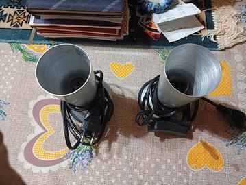 LAMPADE A BICCHIERE IN COPPIA DA COMODINO VINTAGE