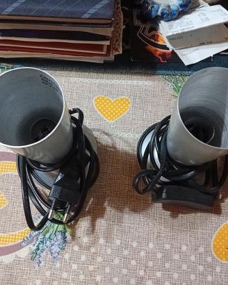 LAMPADE A BICCHIERE IN COPPIA DA COMODINO VINTAGE