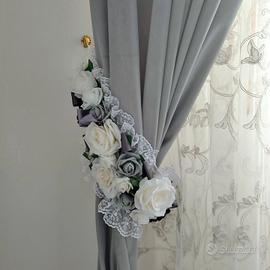Embrasse floreale per tende fatta a mano