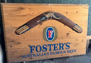 Targa in Legno Vintage Foster’s Australia’s Beer