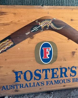 Targa in Legno Vintage Foster’s Australia’s Beer
