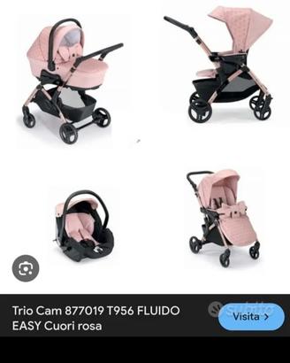 trio passeggino CAM fluido cuori nuovo