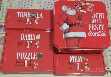 Box con 4 giochi Coca-Cola Natale 2025