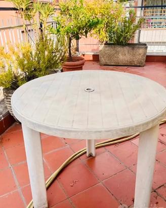 Tavolo tondo da giardino/ terrazzo
