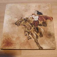 Dipinto su tavola di legno: Cavallerizza