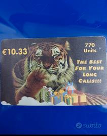 rara scheda telefonica prepagata tigre 