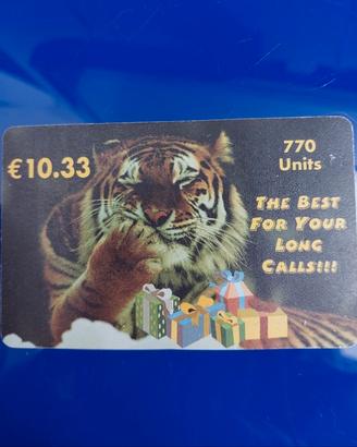 rara scheda telefonica prepagata tigre 