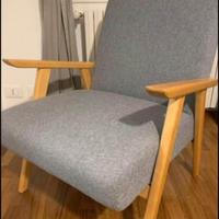 Poltrona grigia Maison du Monde modello Hermann