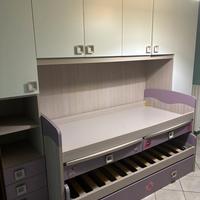 Cameretta a ponte con 3 letti e materassi compresi