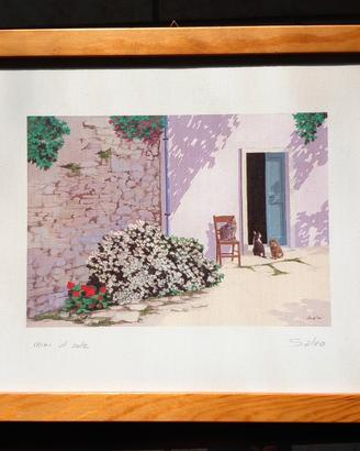 Quadro vintage "Mici al sole" di Salvo