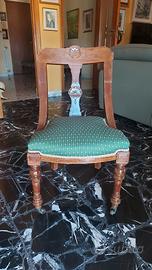 6 sedie stile classico con rotelle