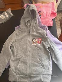 Giacca zip bambina grigia kpop demon huntrix Nuova