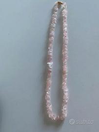 Collana in quarzo rosa