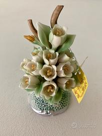 Composizione Floreale Stile Capodimonte Porcellana