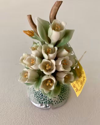 Composizione Floreale Stile Capodimonte Porcellana