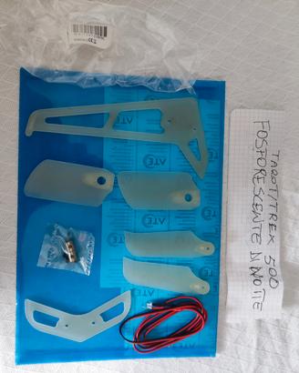 stabilizzatori,pale rotore di coda fosforesc  500