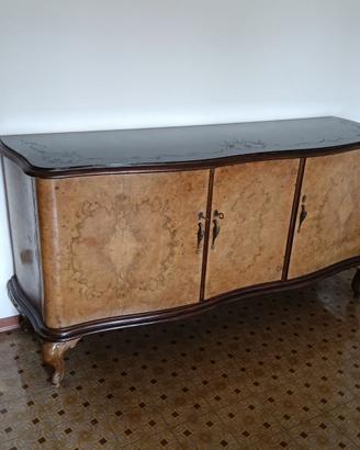 Elegante credenza Art Déco in radica  anni '30/'40