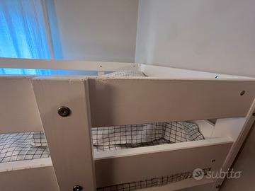 Letto a castello Mydal Ikea legno bianco