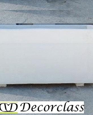 Fioriera in cemento bianco cm 100x40x40h