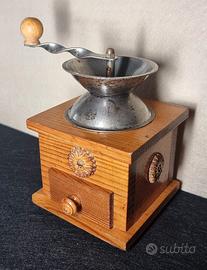 Macinacaffè manuale vintage in legno-Arredamento