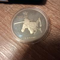 moneta argento  1 oncia Canada calgary 1988