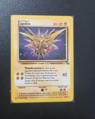 Carta Pokemon / Zapdos 30/62 Fossil (EX)
