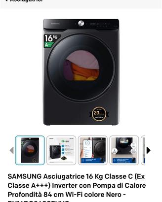 Asciugatrice samsung DV16DG8600BVU3 mai usata.