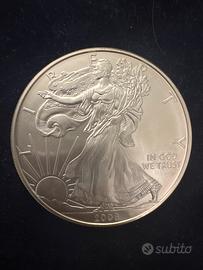 1 dollaro 2008 argento Aquila Americana FDC