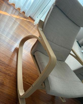 POÄNG Sedia a dondolo beige