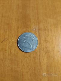 DIECI LIRE ROVESCIO CAPOVOLTO