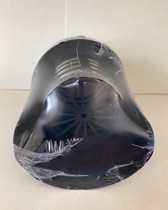 Cappello Orizz. Griglia D.80mm acciaio inox nero