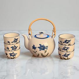 Set teiera CHI KIANG stoneware con 6 tazzine