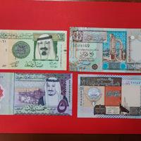 Collezione banconote Arabia Saudita Libia Kuwait 