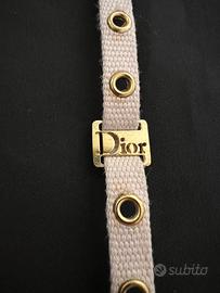 Bracciale Dior in tela rosa