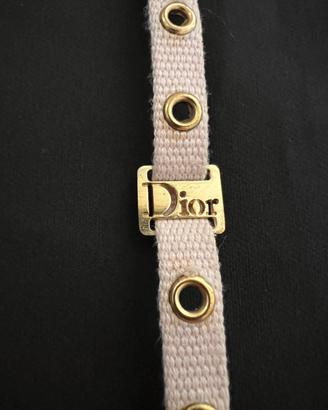 Bracciale Dior in tela rosa