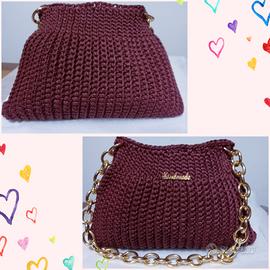 borsa in cordino bordeaux 