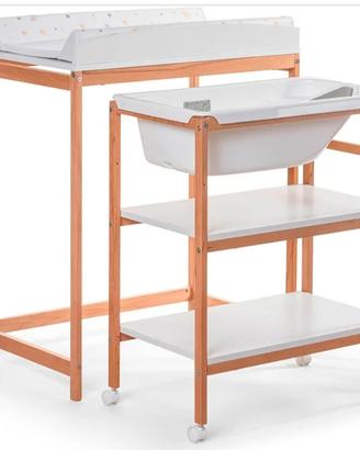 Fasciatoio+vaschetta okbaby Woody legno