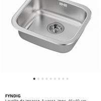 Lavello cucina 40x46 con kit di scarico